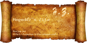 Hegedűs Zita névjegykártya